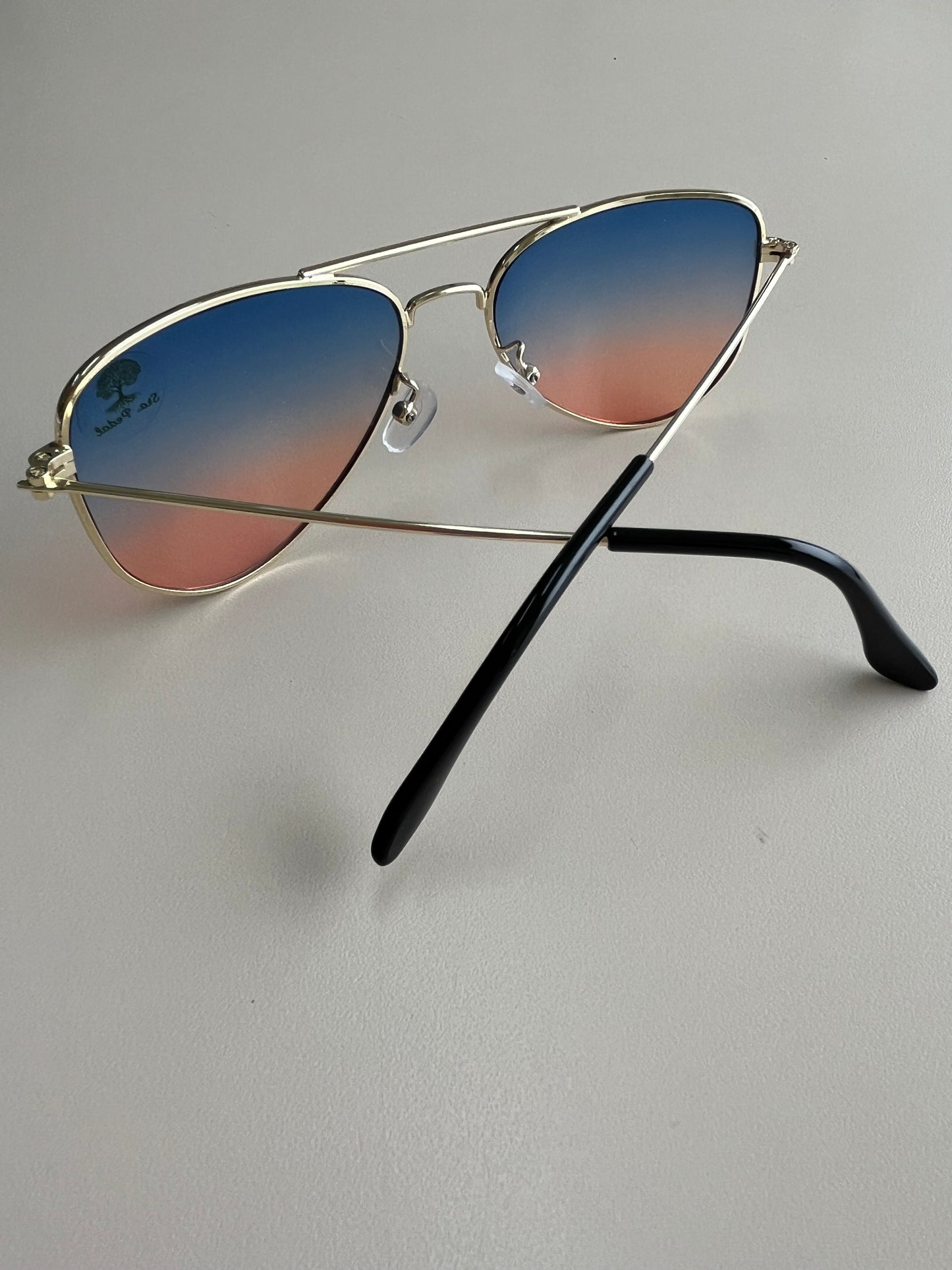 Aviador clássico degradè rosa azul