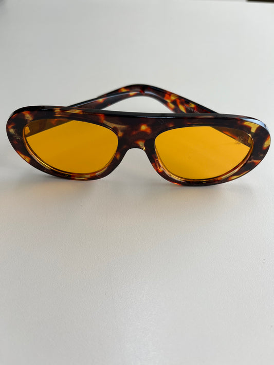 Maxi Aviador animal print com lente terapêutica amarela