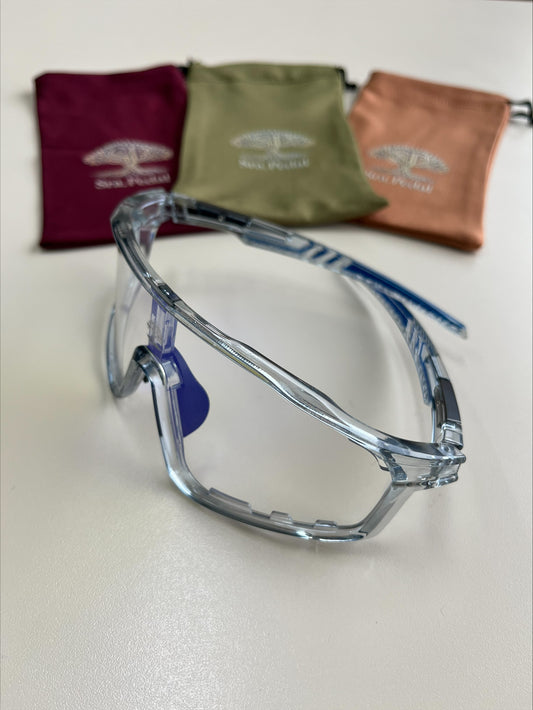 Modelo esportivo Fotocromático Cristal com Azul