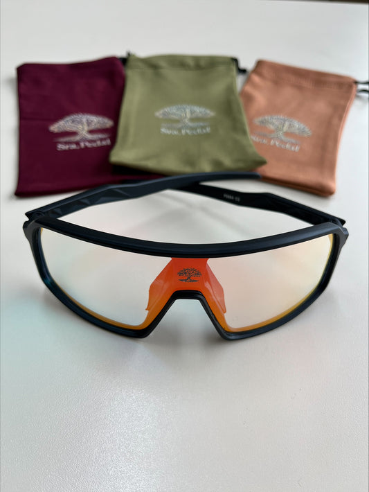Modelo esportivo Fotocromático preto fosco