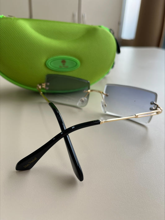 Cristal quadrado azul degrade